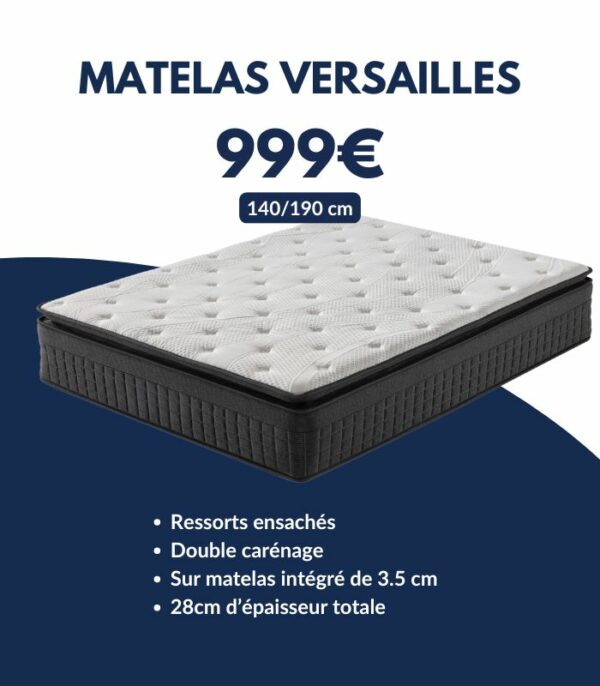 Matelas Versailles 140 x 190 cm