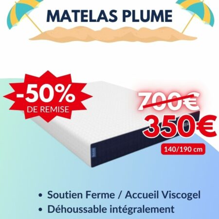 Matelas Plume 140x190 cm